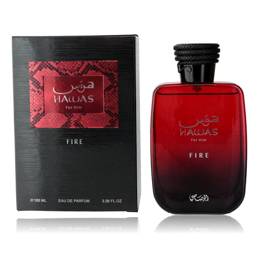 Hawas Fire by Rasasi, 3.3 oz EDP Spray for Men